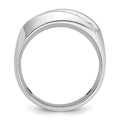 14k White Gold IBGoodman Men's Polished & Satin 5-Stone Ring Mounting