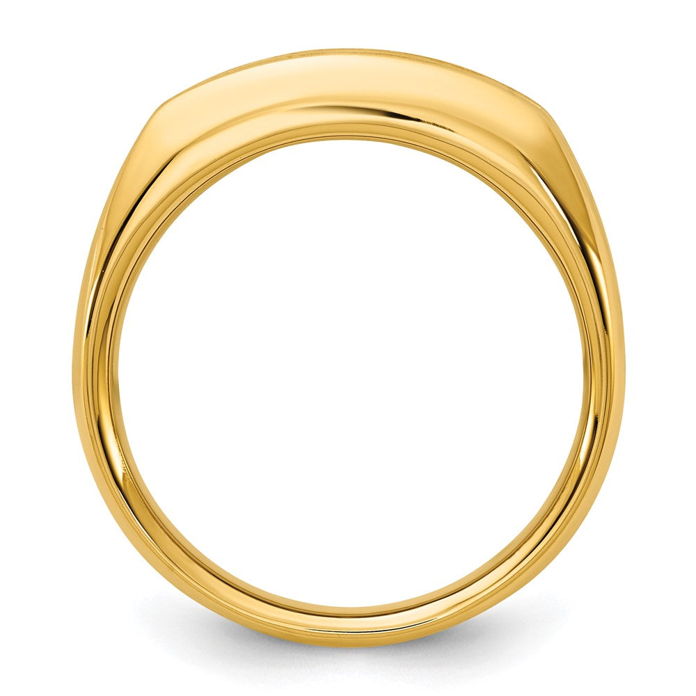 14k IBGoodman Men's Polished and Satin 5-Stone Ring Mounting