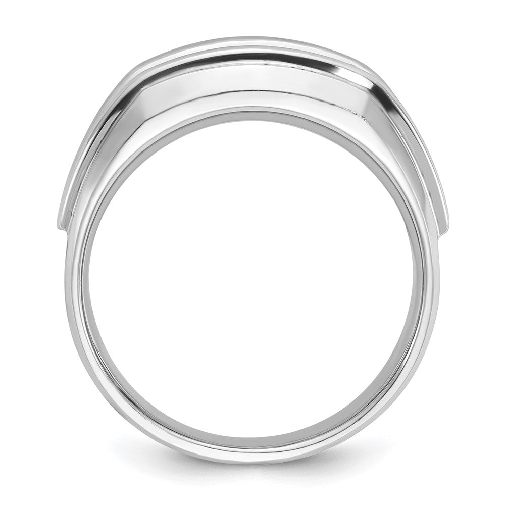 14k White Gold IBGoodman Men's Diamond Complete Ring