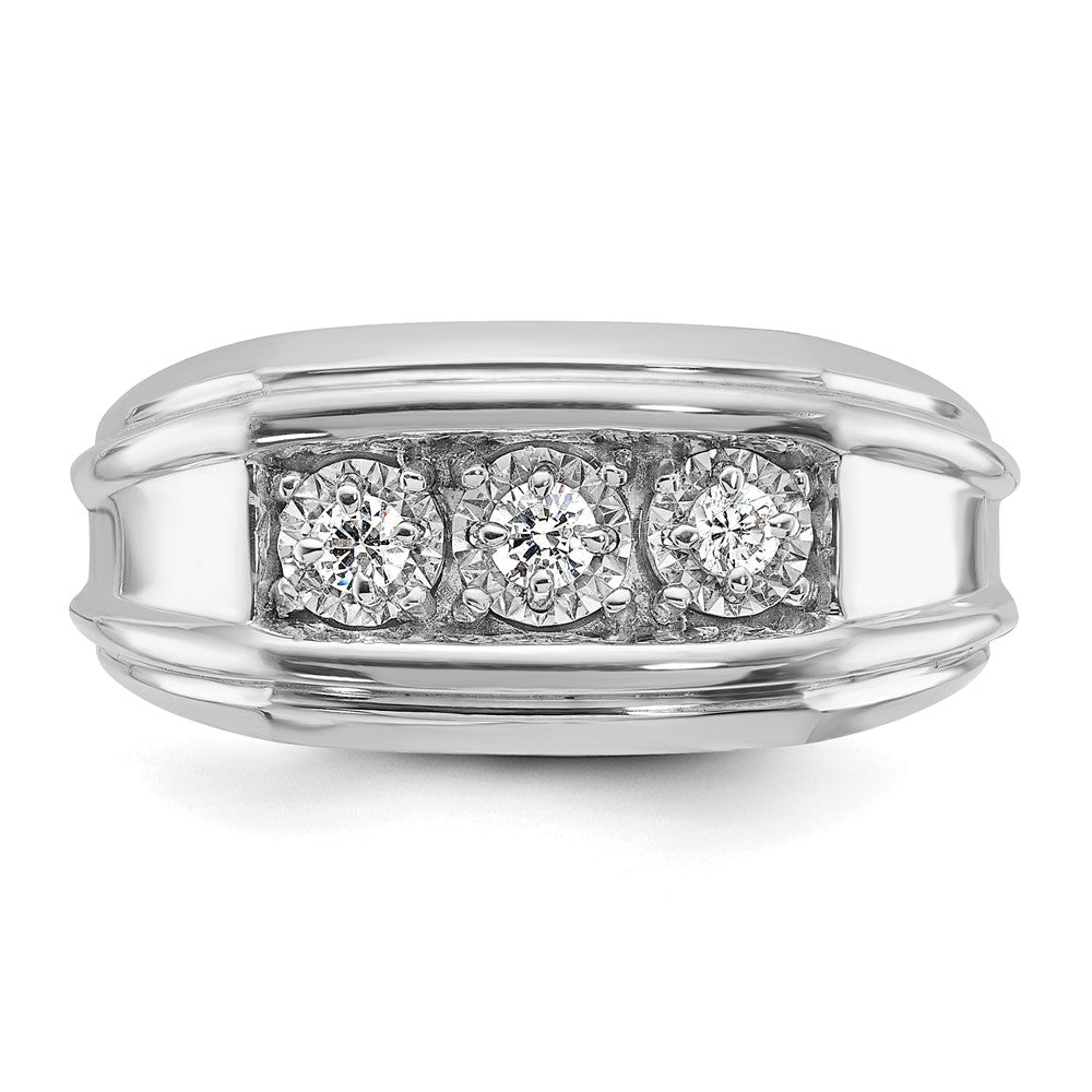 14k White Gold IBGoodman Men's Diamond Ring Mounting