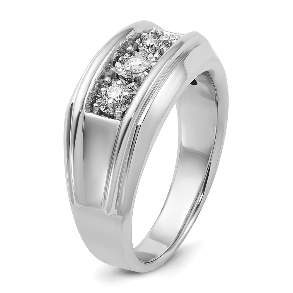 14k White Gold IBGoodman Men's Diamond Ring Mounting