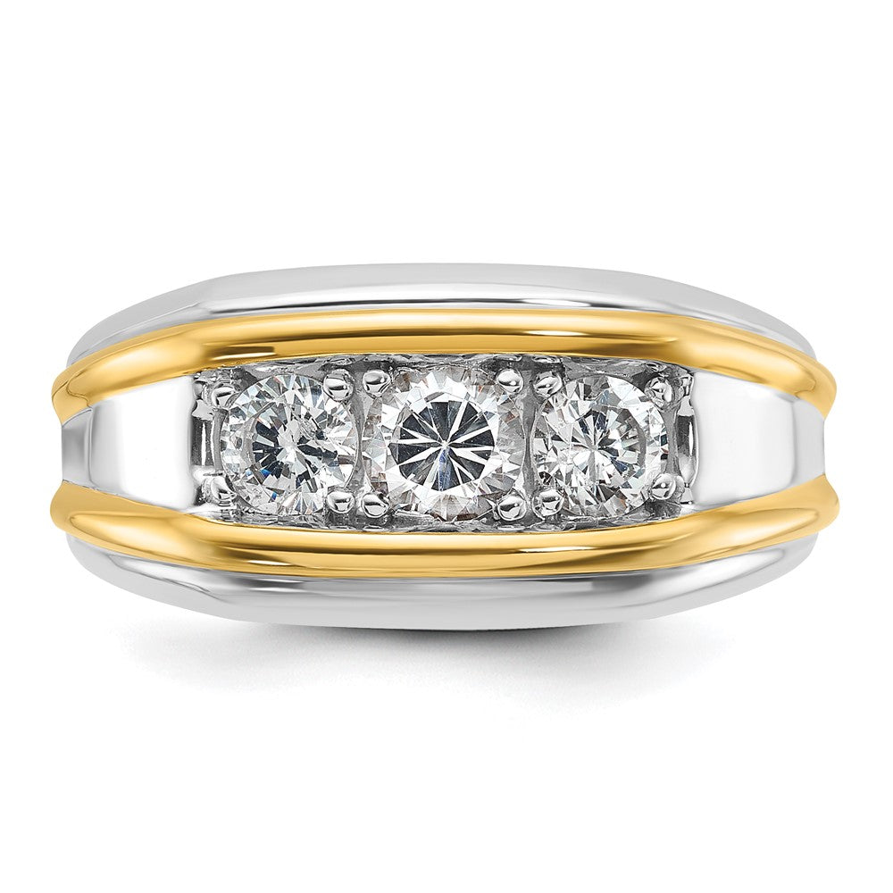 14k Two-tone IBGoodman Men's Diamond Complete Ring