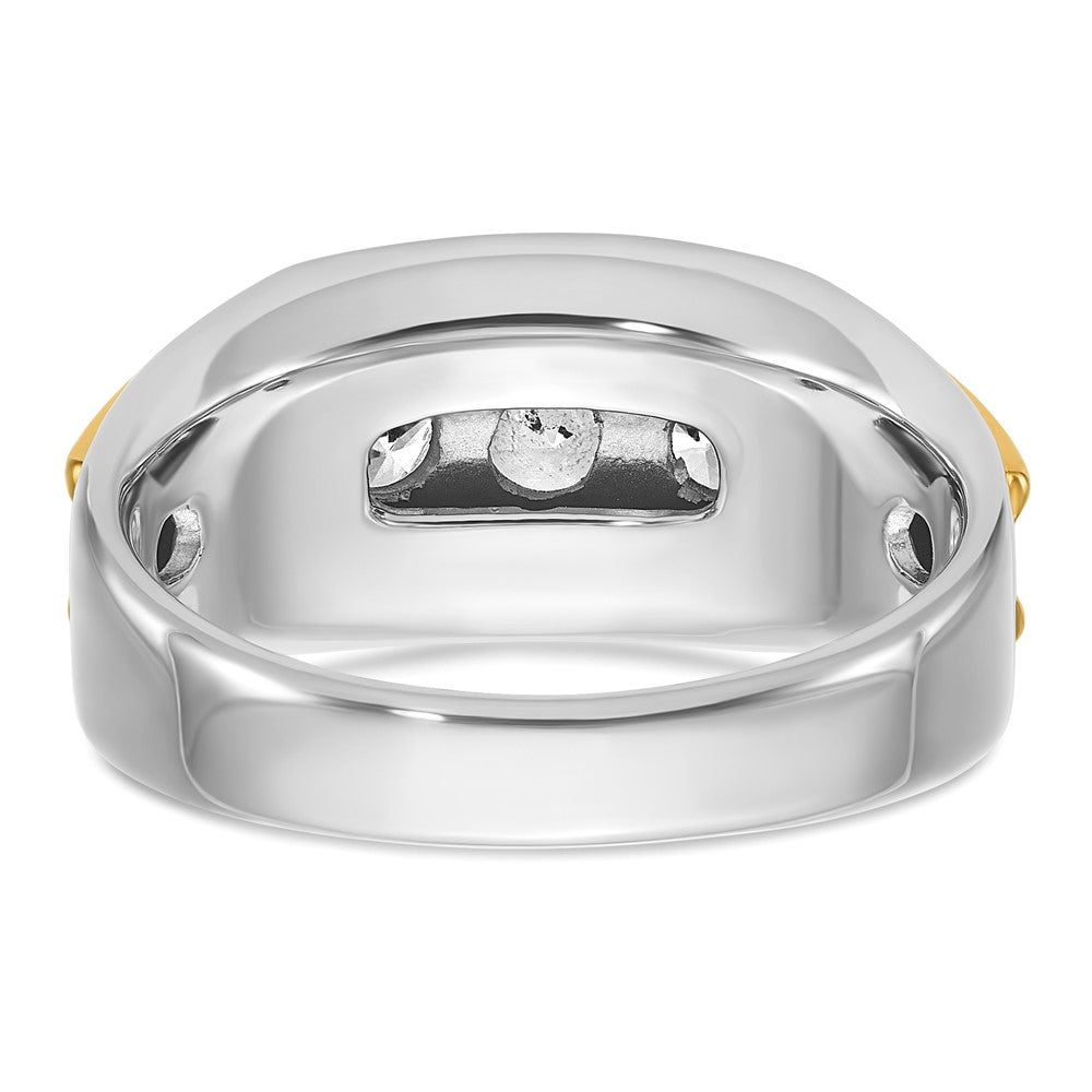 14k Two-tone IBGoodman Men's Diamond Complete Ring