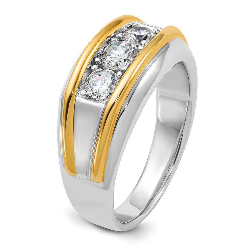 14k Two-tone IBGoodman Men's Diamond Complete Ring