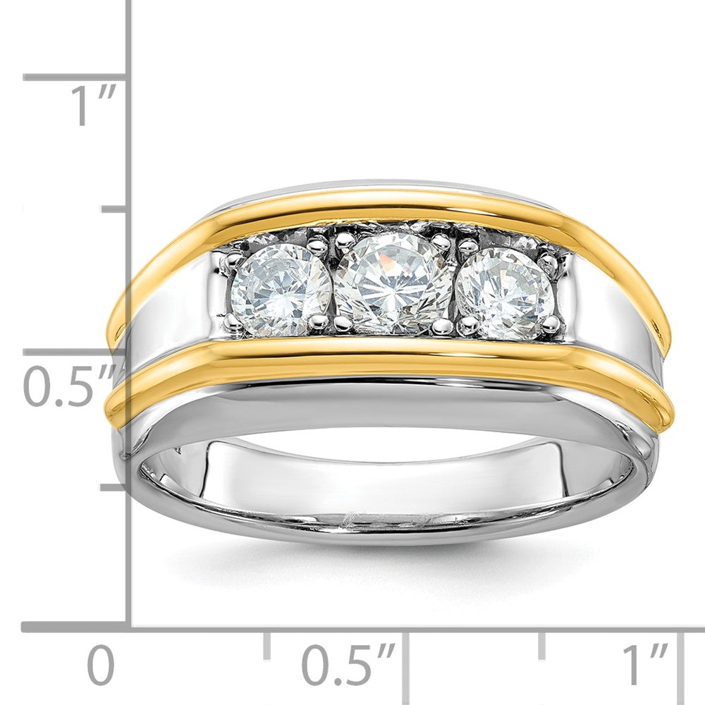 14k Two-tone IBGoodman Men's Diamond Complete Ring