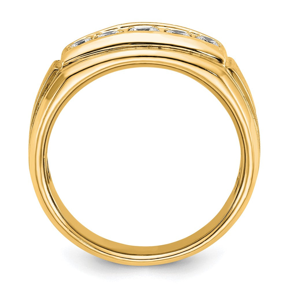IBGoodman 14k Polished/Satin Five Stone Men's Ring Mounting