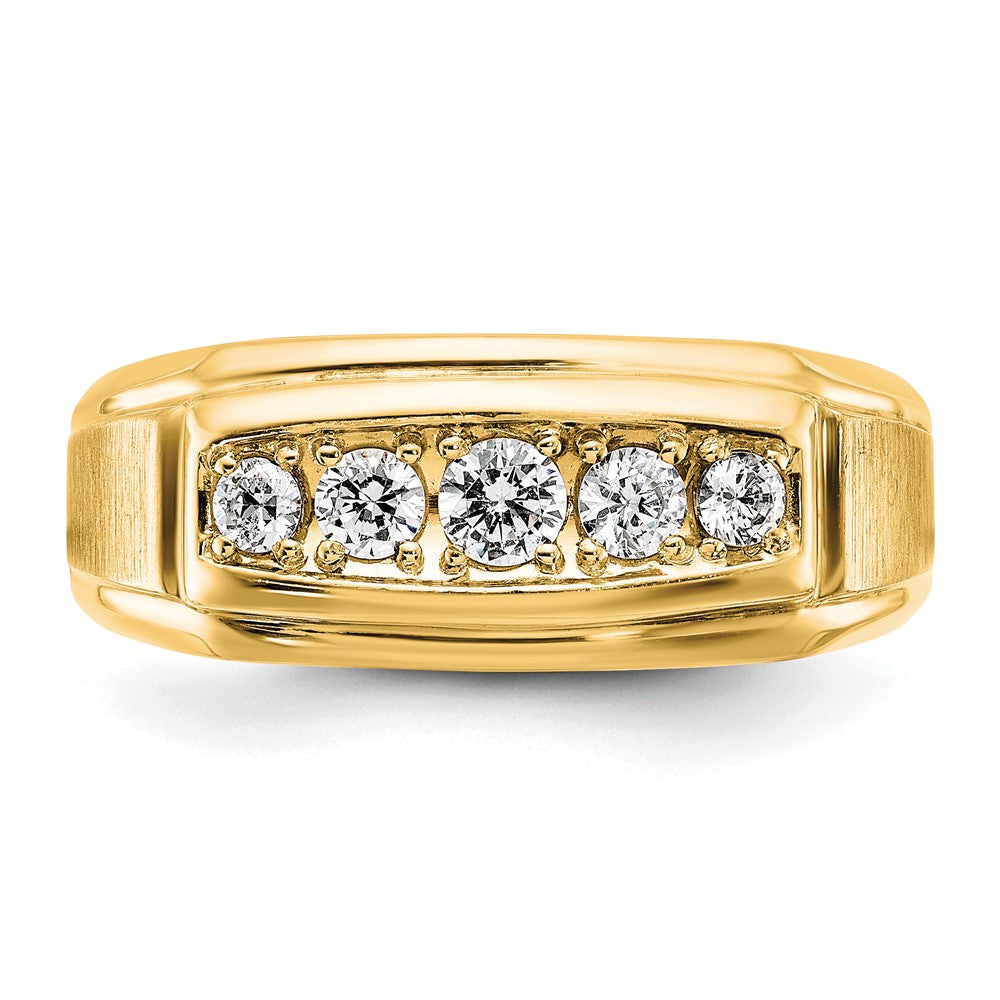 IBGoodman 14k Polished/Satin Five Stone Men's Ring Mounting