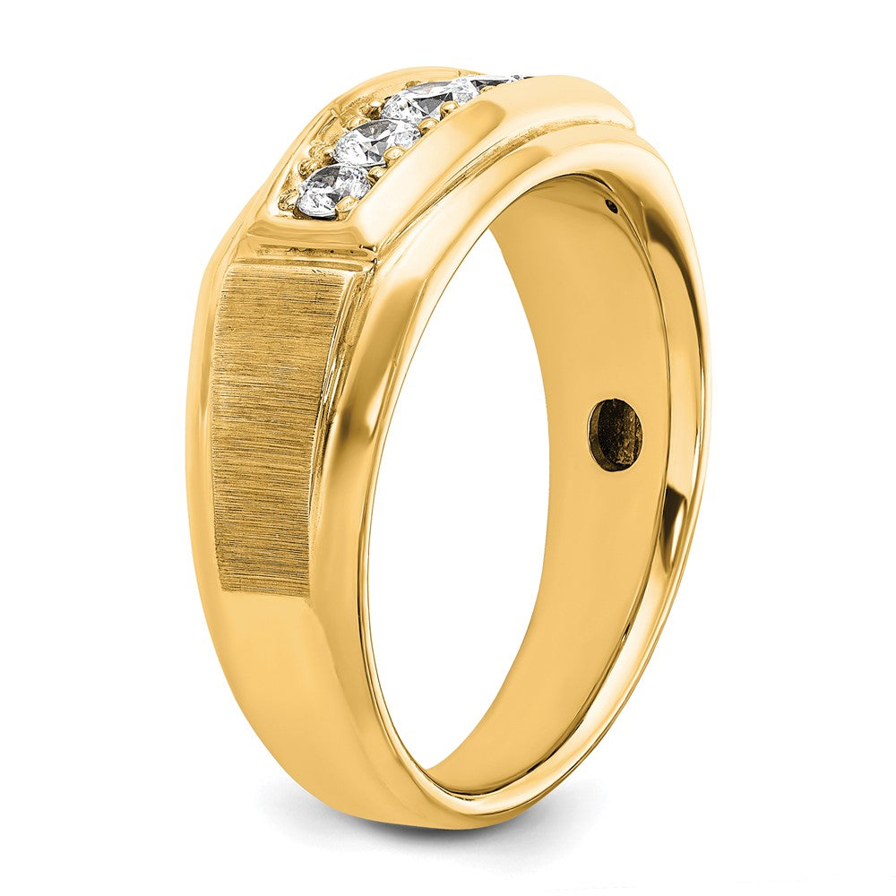 IBGoodman 14k Polished/Satin Five Stone Men's Ring Mounting