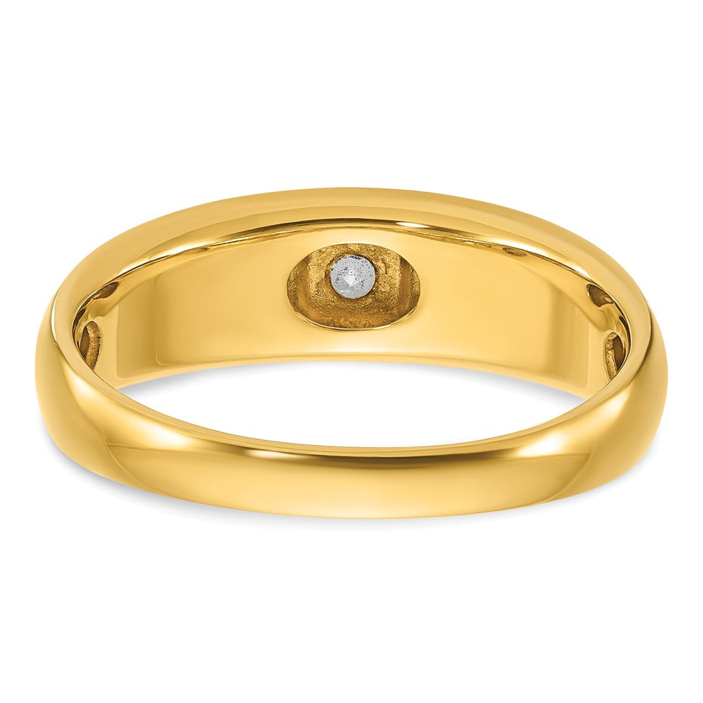 14k Two-tone IBGoodman Men's Polished and Satin Diamond Ring Mounting