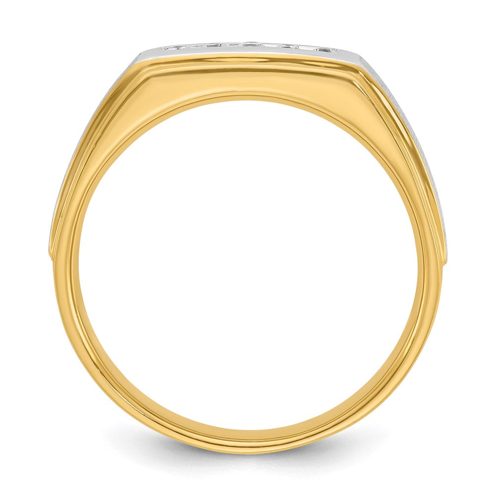 14k IBGoodman Men's Polished and Satin 5-Stone Ring Mounting