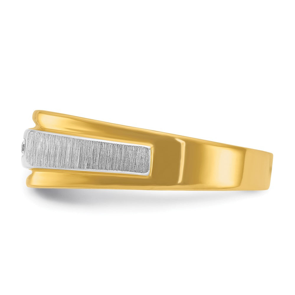 14k IBGoodman Men's Polished and Satin 5-Stone Ring Mounting