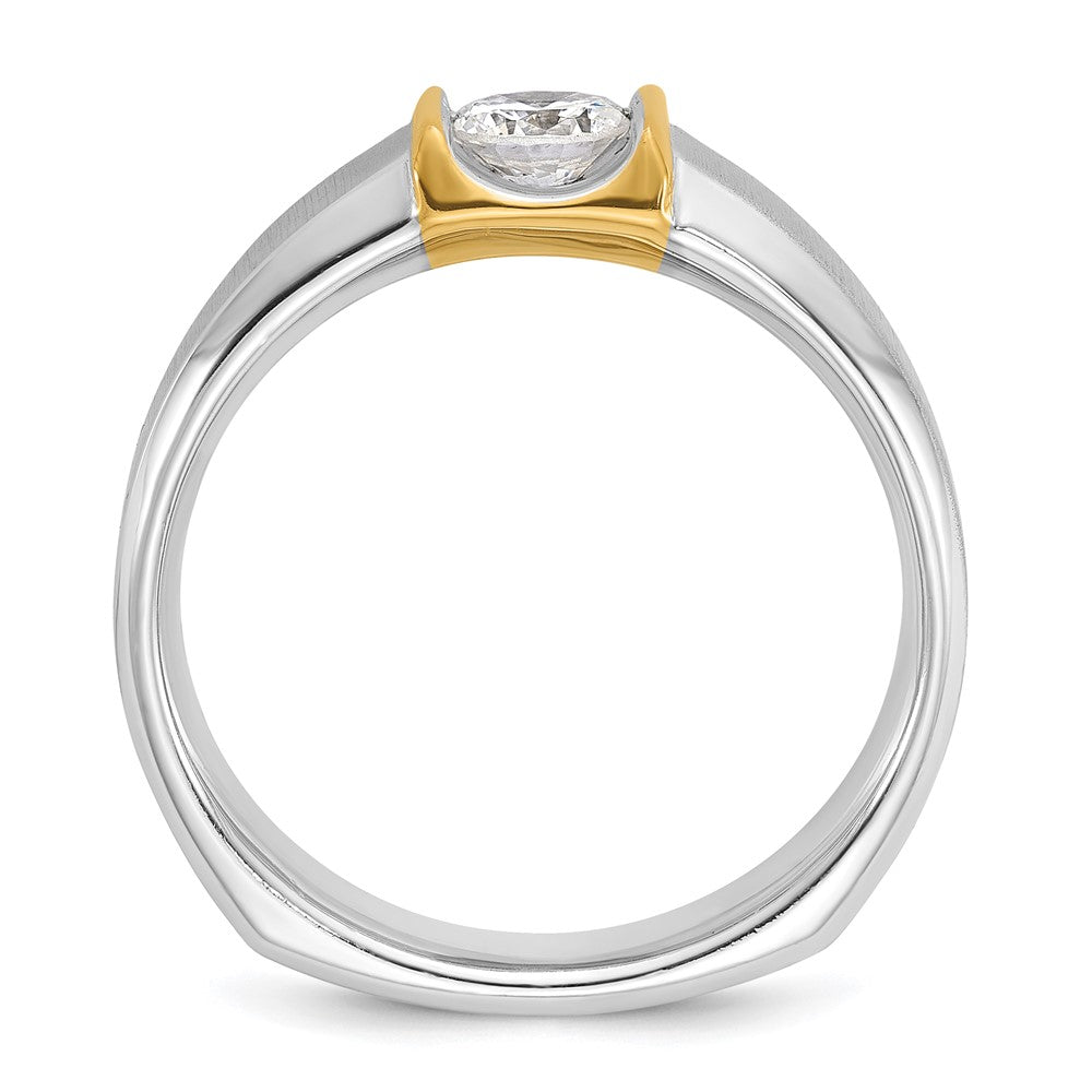 14k Two-tone IBGoodman Men's Diamond Complete Ring