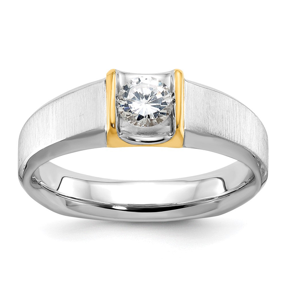 14k Two-tone IBGoodman Men's Diamond Complete Ring