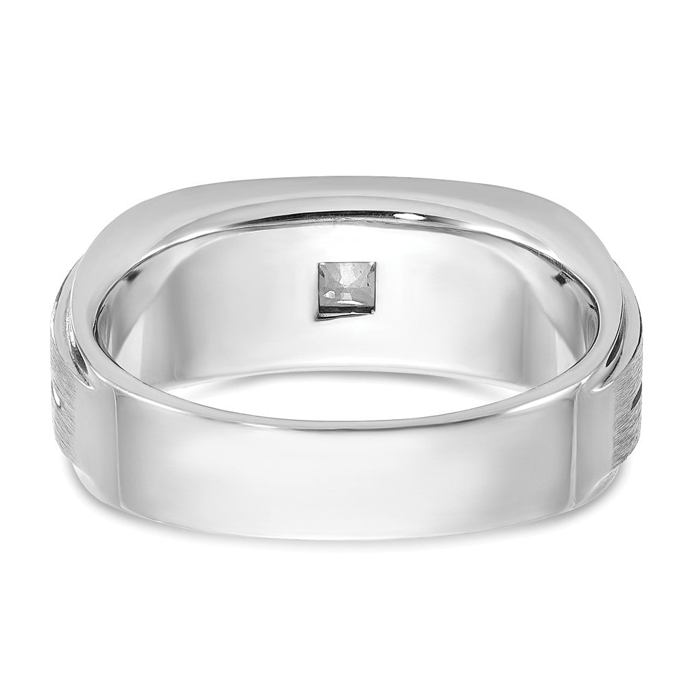 14k White Gold IBGoodman Men's Polished/Satin Diamond Ring Mounting