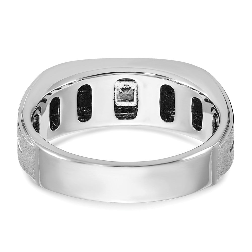 14k White Gold IBGoodman Men's Polished/Satin Diamond Ring Mounting