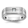 14k White Gold IBGoodman Men's Polished/Satin Diamond Ring Mounting