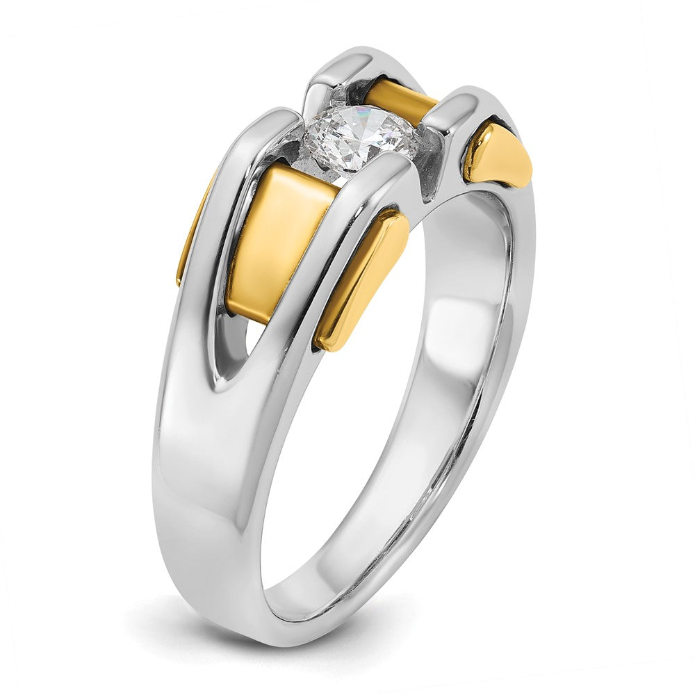 10k Two-tone IBGoodman Men's Diamond Ring Mounting