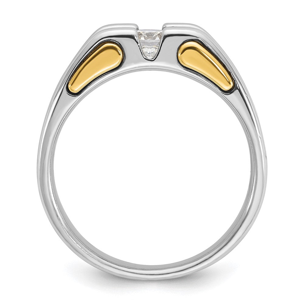 14k Two-tone IBGoodman Men's Diamond Complete Ring