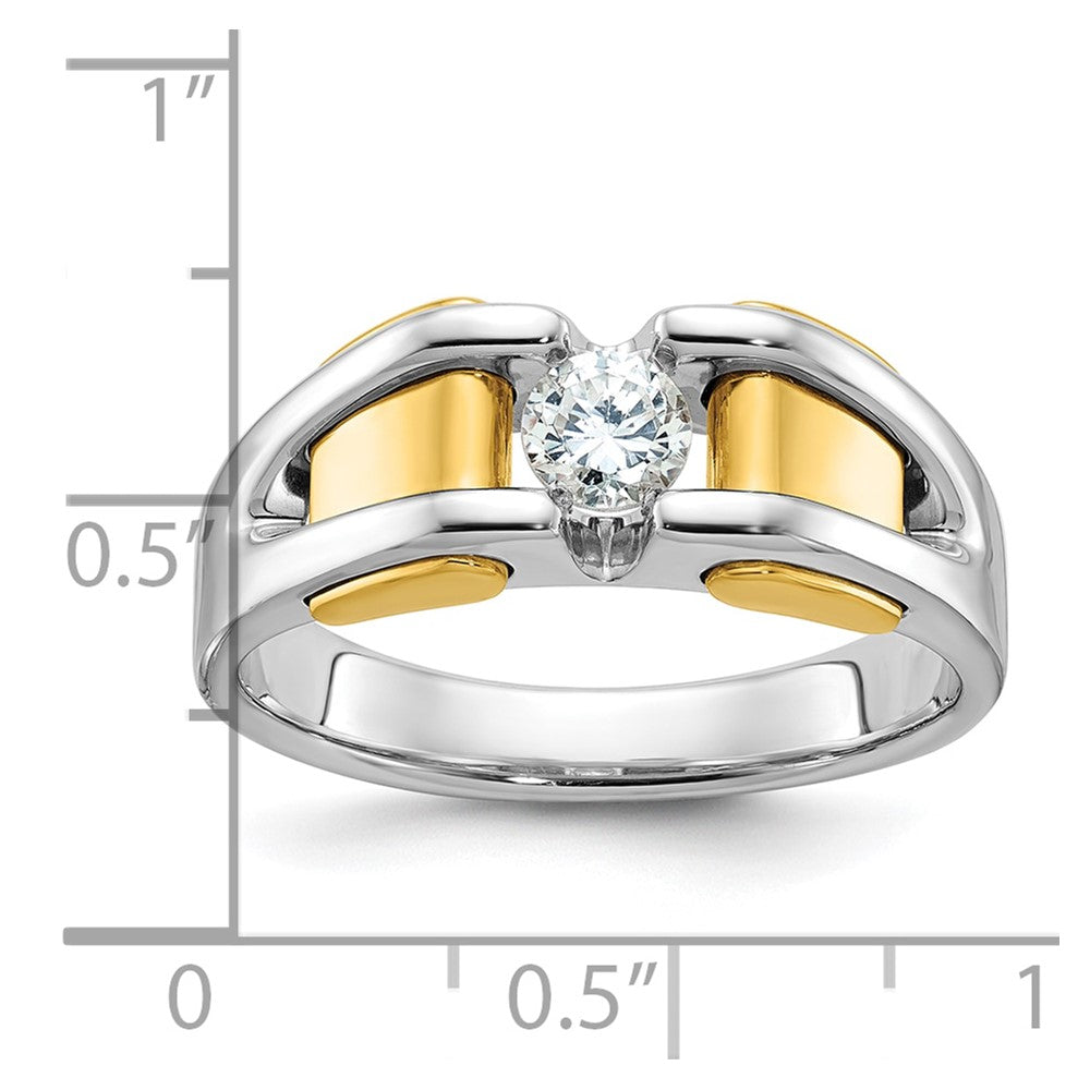 14k Two-tone IBGoodman Men's Diamond Complete Ring