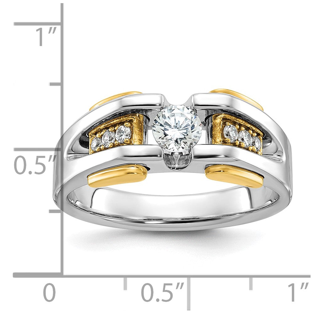 14k Two-tone IBGoodman Men's Diamond Ring Mounting