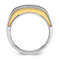 14k Two-tone IBGoodman Men's Polished 5-Stone Ring Mounting