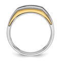 10k Two-tone IBGoodman Men's Polished 5-Stone Ring Mounting