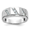 14k White Gold IBGoodman Men's Polished and Satin Ring Mounting