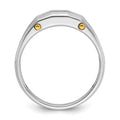 14ktt IBGoodman Men's Polished Satin & Cut-Out 5-Stone Ring Mounting