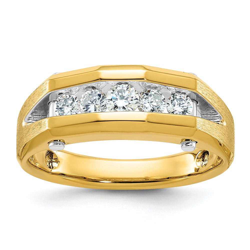 10ktt IBGoodman Men's Polished & Satin 5-Stone Ring Mounting