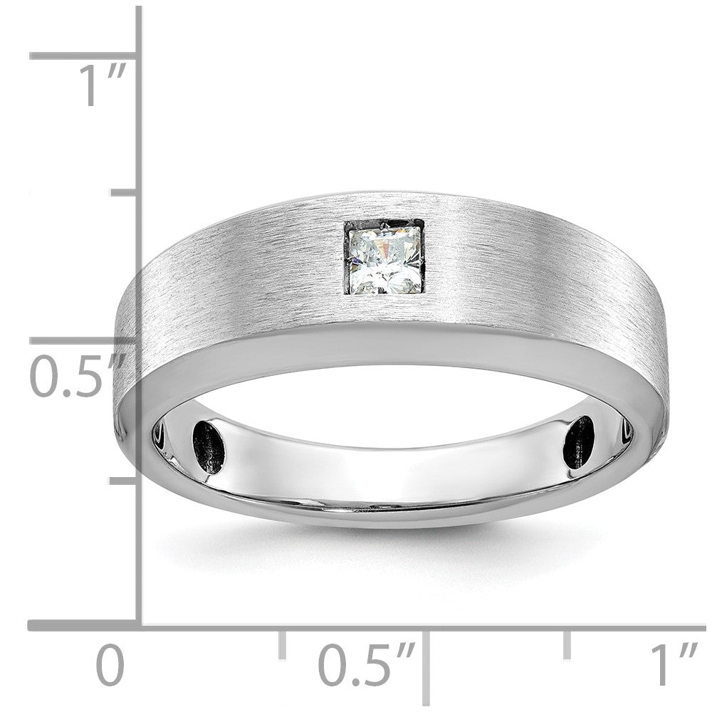 14k White Gold IBGoodman Men's Polished/Satin Diamond Ring Mounting