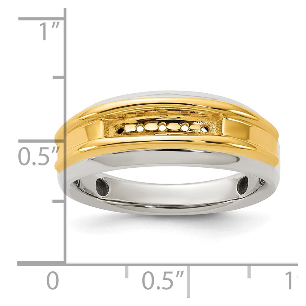 IBGoodman 14k Two-tone 5 Stone Polished Men's Ring Mounting