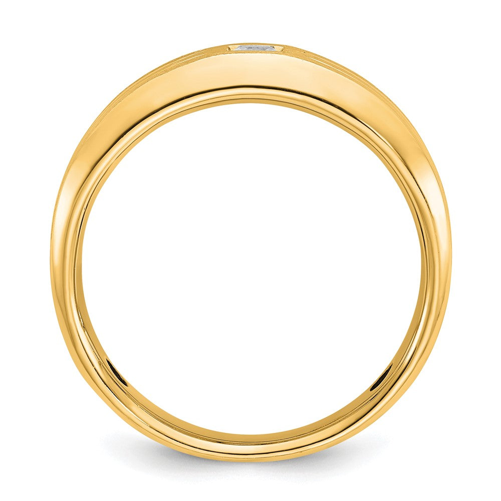 10k IBGoodman Men's Polished and Satin Diamond Ring Mounting