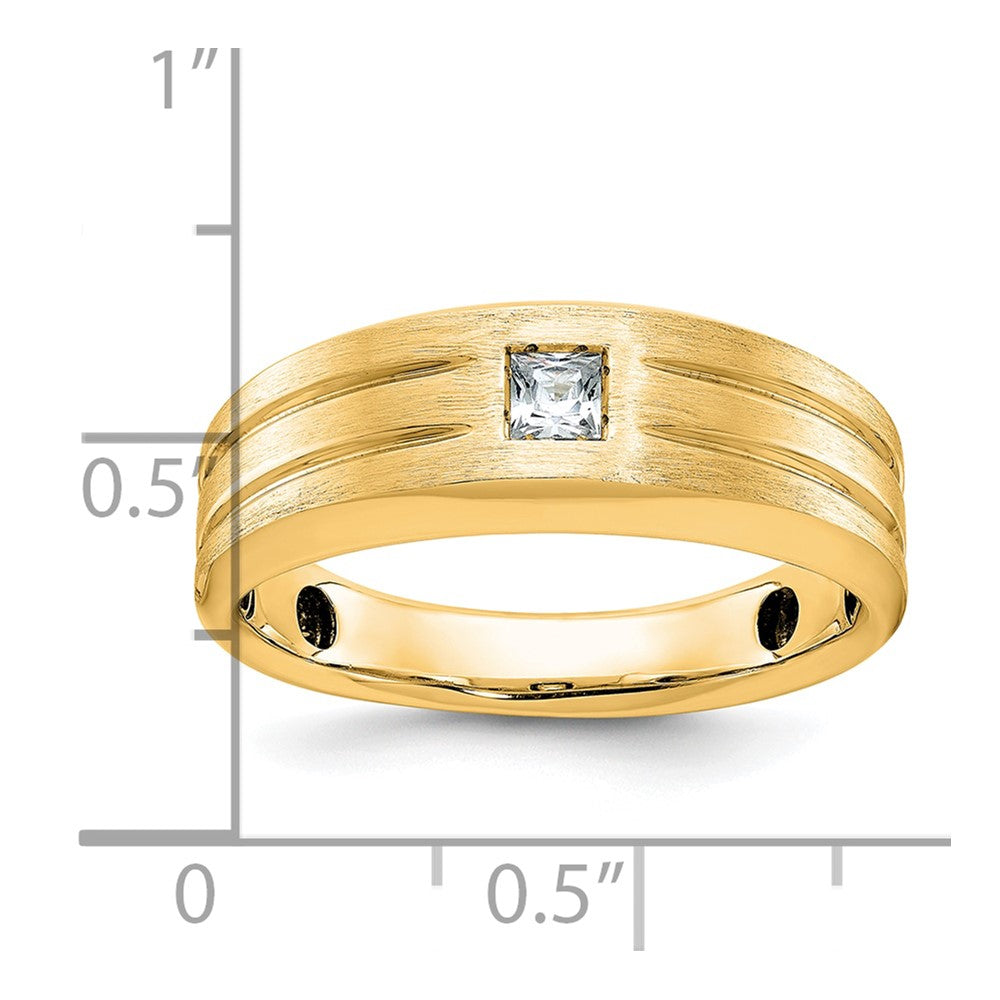 10k IBGoodman Men's Polished and Satin Diamond Ring Mounting