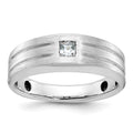 14k White Gold IBGoodman Men's Polished/Satin Diamond Ring Mounting