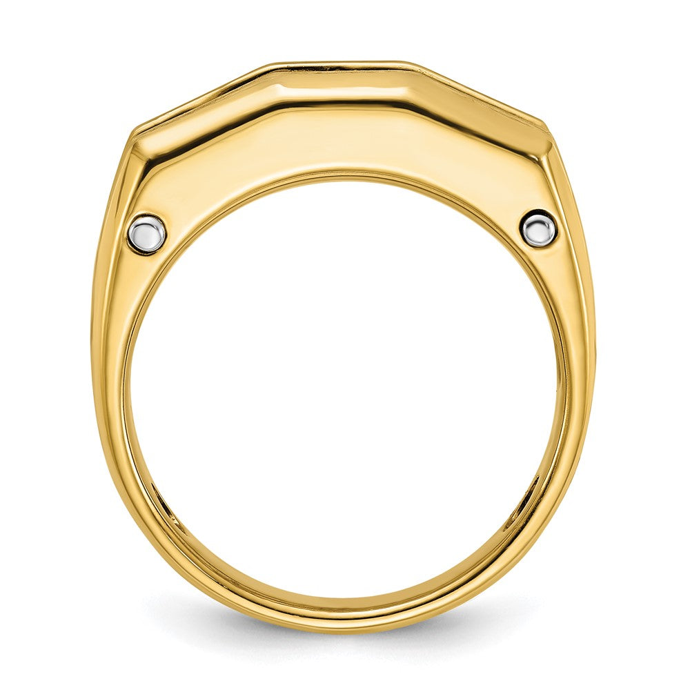 IBGoodman 14k Two-tone Five Stone Polished/Satin Men's Ring Mounting