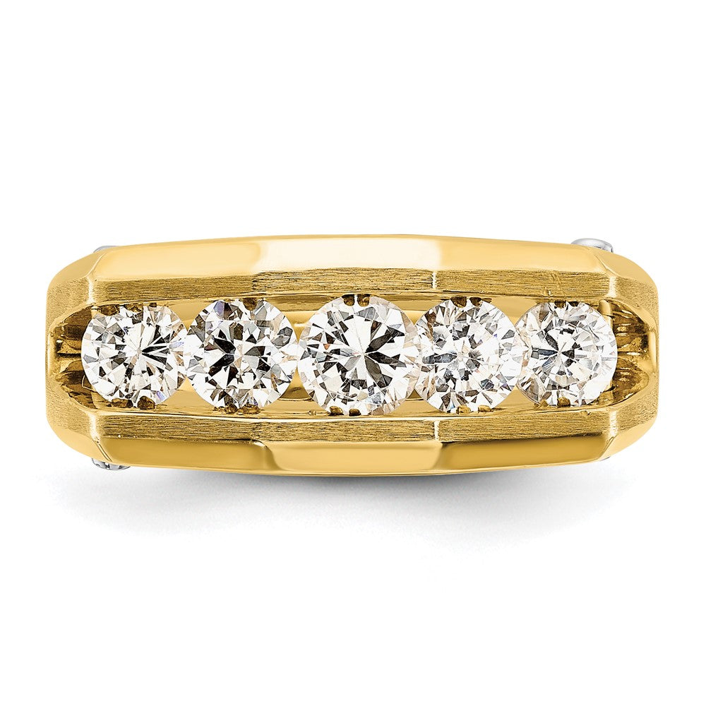 IBGoodman 14k Two-tone Five Stone Polished/Satin Men's Ring Mounting