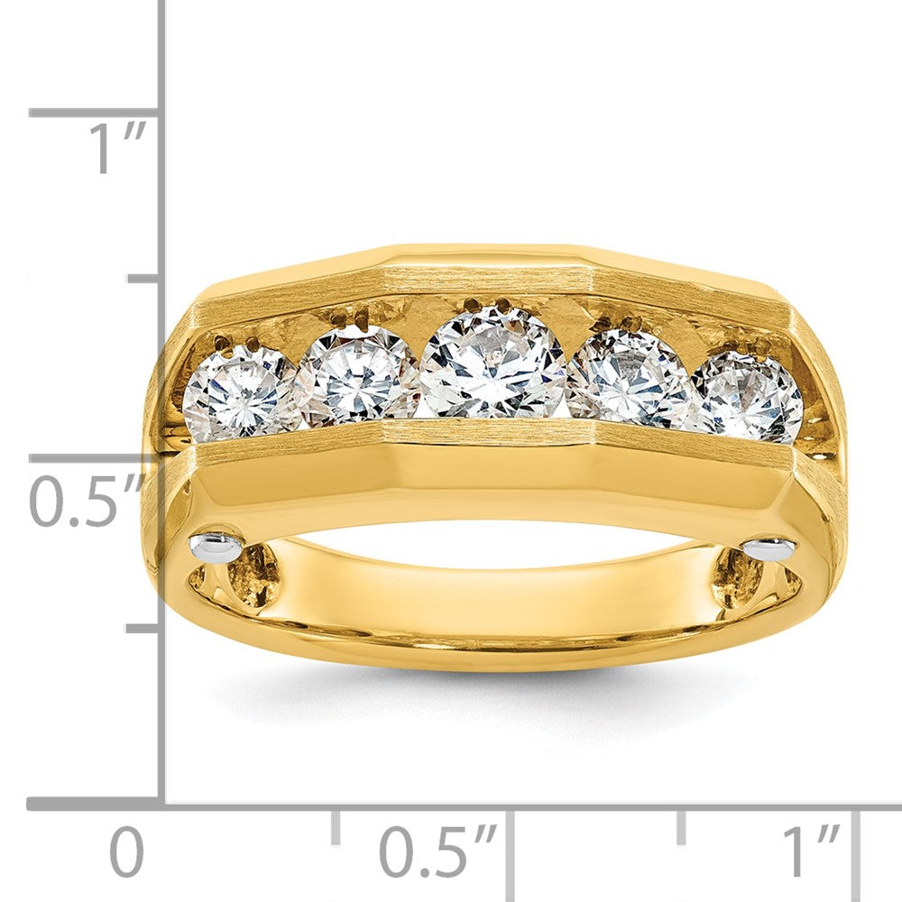 IBGoodman 14k Two-tone Five Stone Polished/Satin Men's Ring Mounting