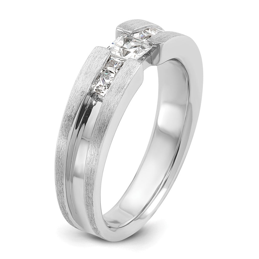 14k White Gold IBGoodman Men's Diamond Complete Ring