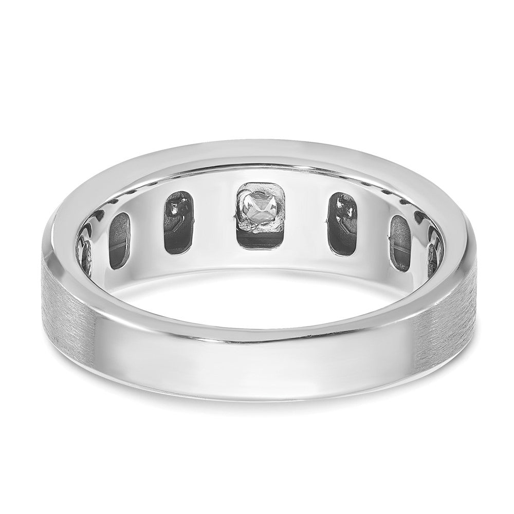 14k Two-tone IBGoodman Men's Polished and Satin Diamond Ring Mounting