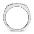 14kw IBGoodman Men's Polished Satin & Grooved 5-Stone Ring Mounting