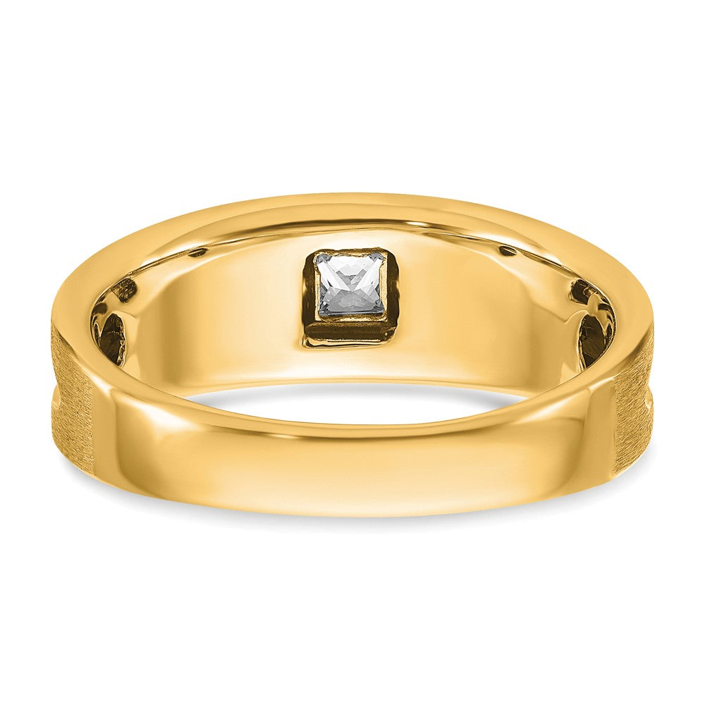 10k w/ Black RH IBGoodman Men's Polished/Brushed Black/White Diamond Ring