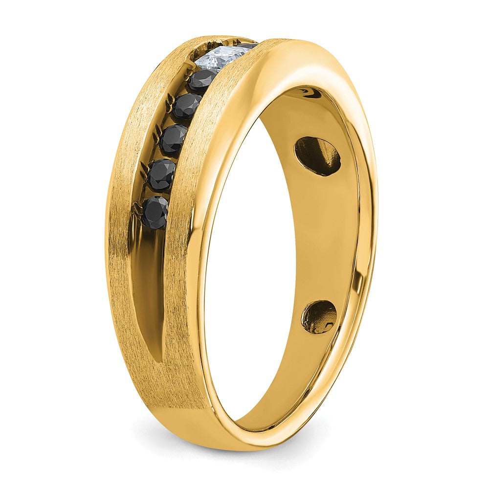 10ky IBGoodman Men's Polished & Brushed Diamond Ring Mounting