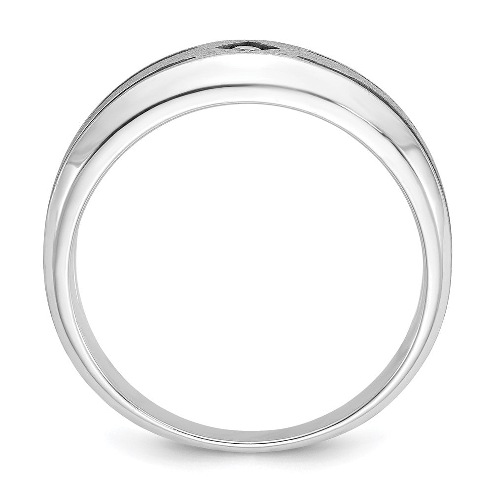14k White Gold IBGoodman Men's Polished/Satin Diamond Ring Mounting
