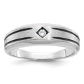 14k White Gold IBGoodman Men's Polished/Satin Diamond Ring Mounting