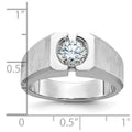14k White Gold IBGoodman Men's Polished/Satin Diamond Ring Mounting