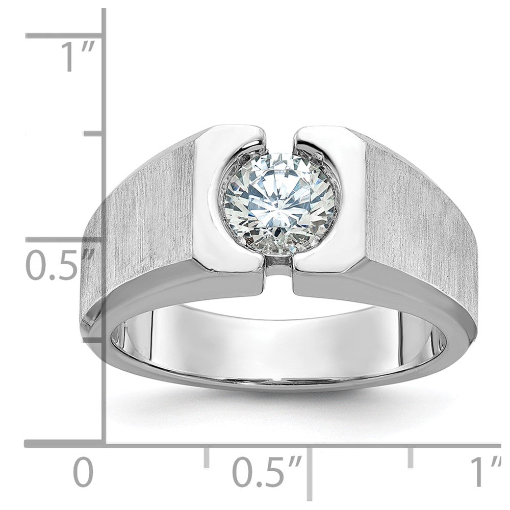 14k White Gold IBGoodman Men's Polished/Satin Diamond Ring Mounting