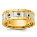 IBGoodman 14k Two-tone 3 Stone Prong Set Men's Ring Mounting