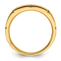 14ktt IBGoodman Men's Polished Satin & Grooved Ring Mounting
