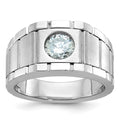 IBGoodman 14k White Gold Polished & Satin Men's Ring Mounting