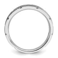 14kw w/ Blk RH IBGoodman Men's Polished & Textured Diamond Ring